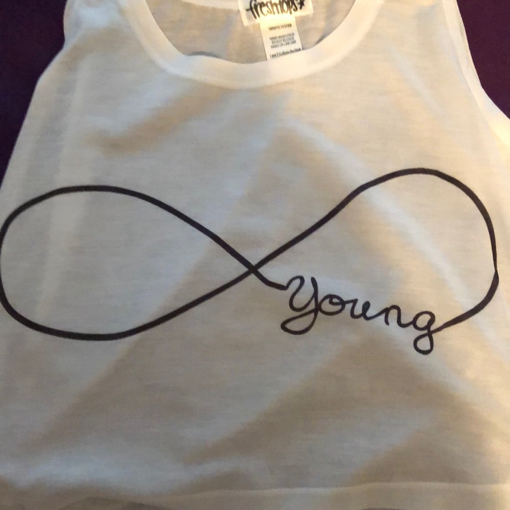 Young Infinity Sign Crop Top - Picture 2 of 2